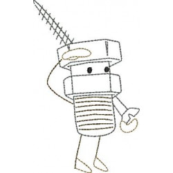 Stickserie - Ritter Schraube Doodle 9